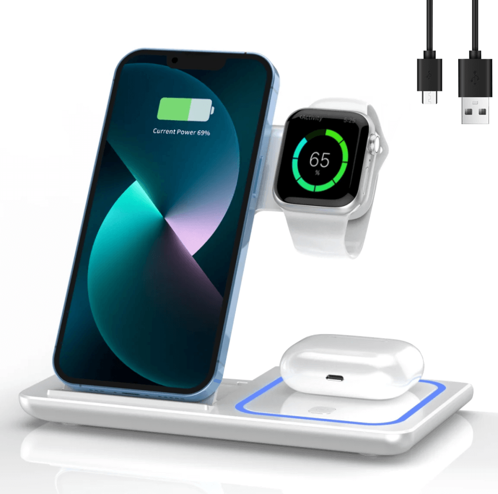 Cargador inalámbrico 3 en 1 Estación