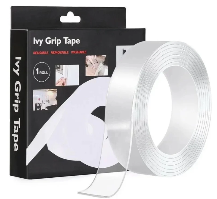 Cinta adhesiva transparente doblé cara 5mts