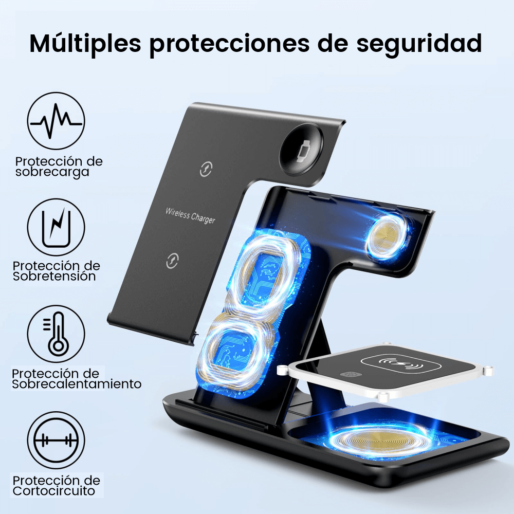 Cargador inalámbrico 3 en 1 Estación