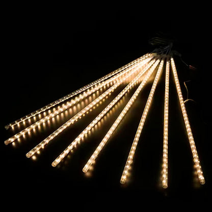 Luces LED meteoro tipo lagrima, solares